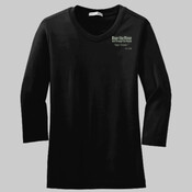  L517.pgp - Ladies Modern Stretch Cotton 3/4 Sleeve Scoop Neck Shirt