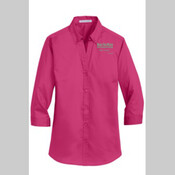 L665.pgp -  Ladies 3/4-Sleeve SuperPro™ Twill Shirt